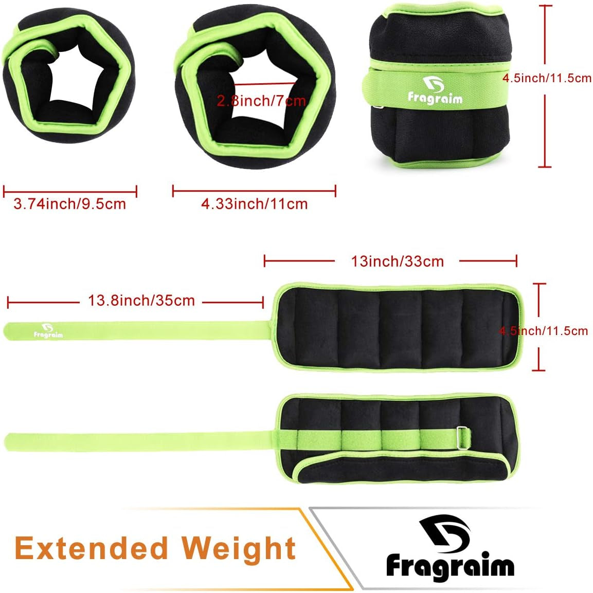 Adjustable Ankle Weights 1-3/4/5/6/8/10/12/15/20 LBS Pair with Removable Weight for Jogging, Gymnastics, Aerobics, Physical Therapy