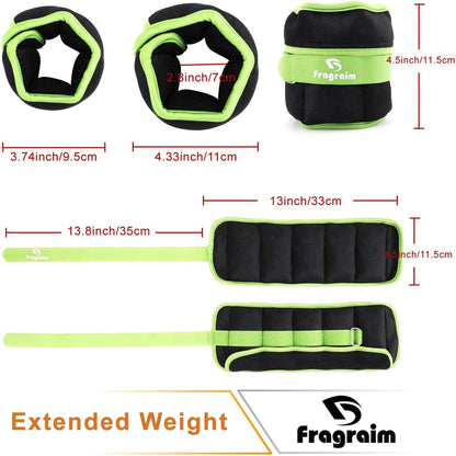 Adjustable Ankle Weights 1-3/4/5/6/8/10/12/15/20 LBS Pair with Removable Weight for Jogging, Gymnastics, Aerobics, Physical Therapy